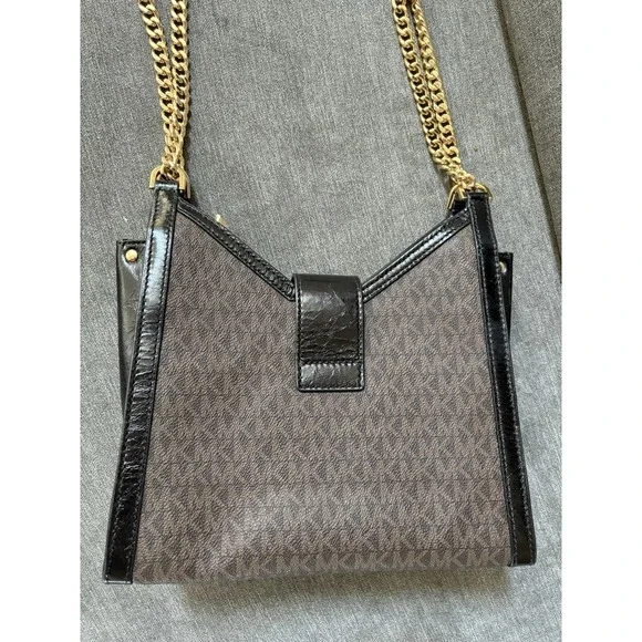 MICHAEL KORS Whitney Signature Small Logo Brown Purse, Wallet, Dustbag MSRP $457